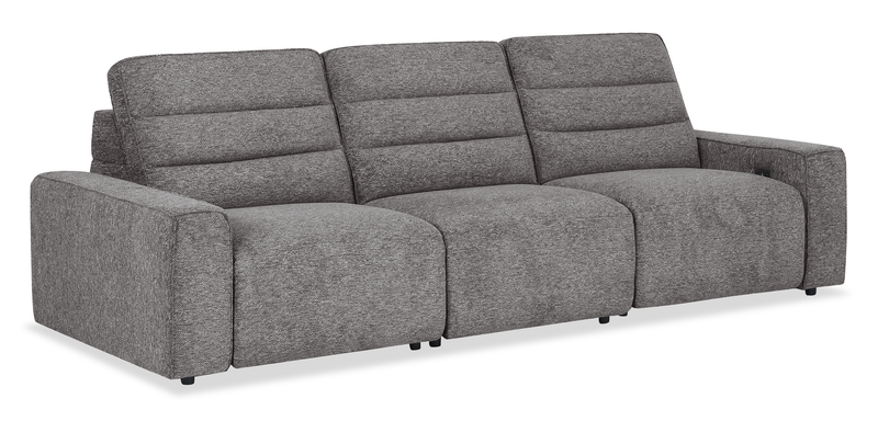 Sofa sectionnel Prestige de Shaquille O’Neal Home 3 pièces avec inclinaison électrique - gris
