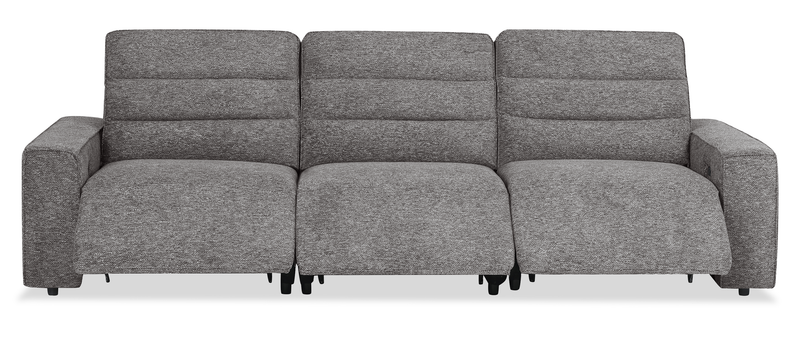 Sofa sectionnel Prestige de Shaquille O’Neal Home 3 pièces avec inclinaison électrique - gris