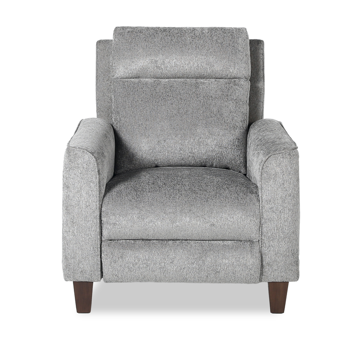 Fauteuil à inclinaison électrique Primrose de 35 po en tissu de chenille avec appuie-tête électrique - ardoise