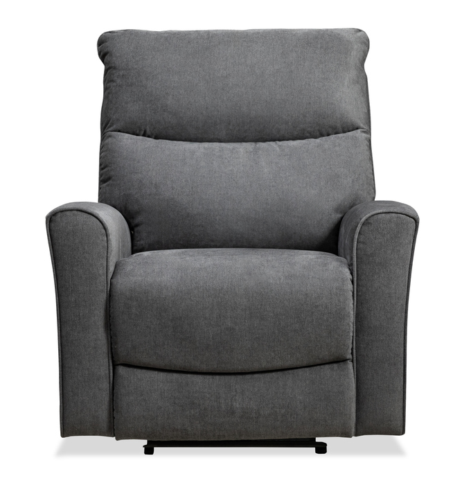 Fauteuil à inclinaison électrique Quest de 36,5 po en tissu de chenille- gris