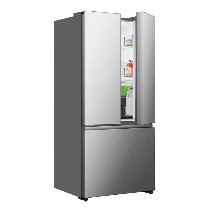 Réfrigérateur Hisense de 19,3 pi3 et de 32 po de profondeur comptoir à portes françaises - acier inoxydable - RF19A3CSEI