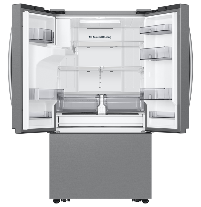 Réfrigérateur à 3 portes Bespoke de Samsung de 31 pi3 et de 35,75 po à portes françaises - acier inoxydable - RF32CG5B30SRAA