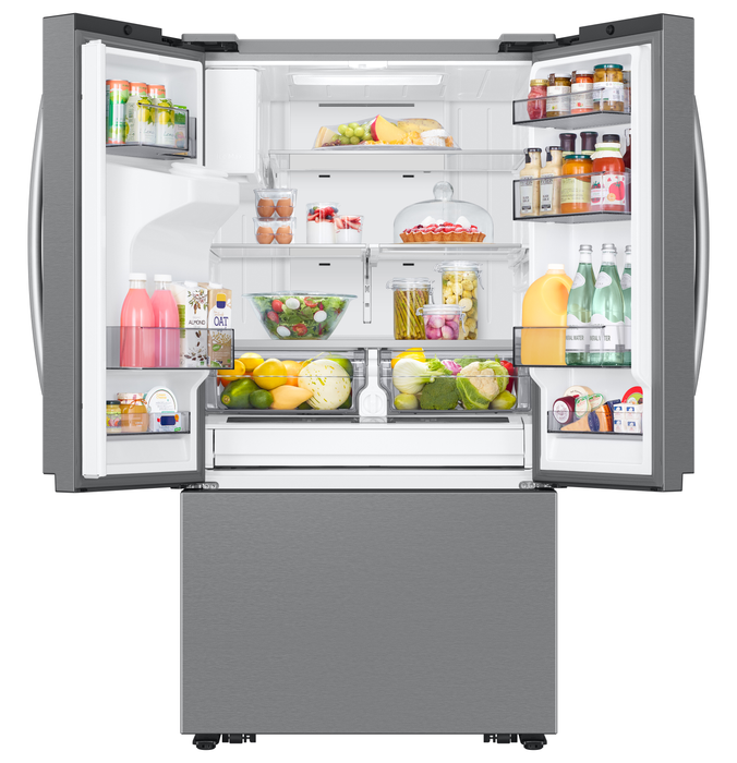 Réfrigérateur à 3 portes Bespoke de Samsung de 31 pi3 et de 35,75 po à portes françaises - acier inoxydable - RF32CG5B30SRAA