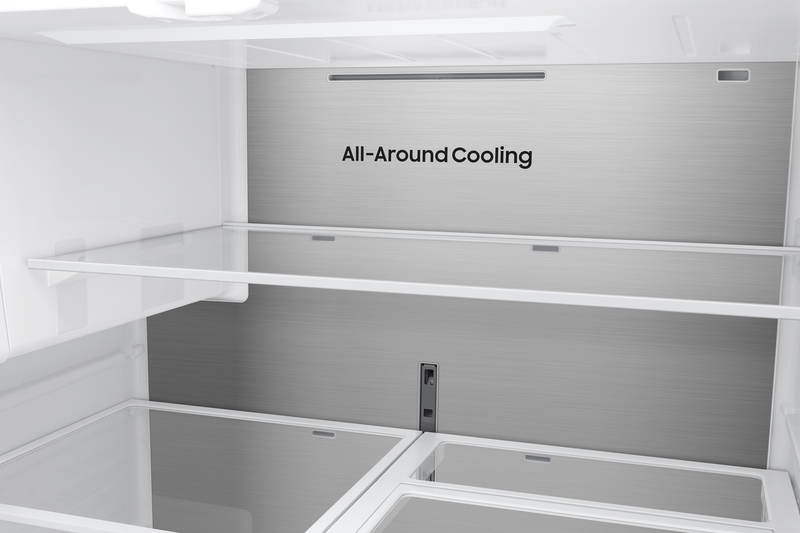 Réfrigérateur Bespoke de Samsung de 24 pi3 et de 35,8 po de profondeur comptoir à portes françaises – acier inoxydable - RF70H25HERAA