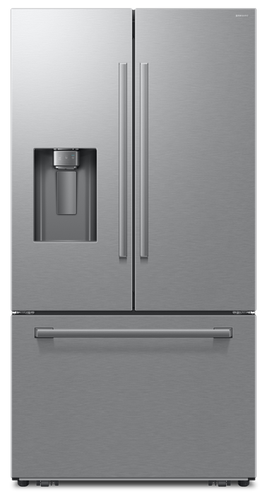 Réfrigérateur Bespoke de Samsung de 24 pi3 et de 35,8 po de profondeur comptoir à portes françaises – acier inoxydable - RF70H25HERAA