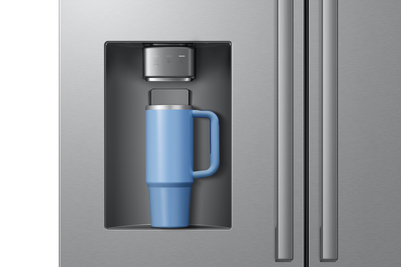 Réfrigérateur Bespoke de Samsung de 24 pi3 et de 35,8 po de profondeur comptoir à portes françaises – acier inoxydable - RF70H25HERAA