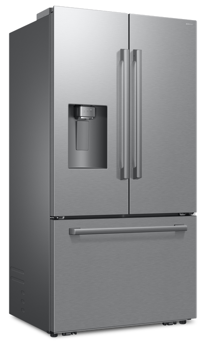 Réfrigérateur à 3 portes Bespoke de Samsung de 29 pi3 et de 35,88 po à portes françaises avec IA - argenté - RF70H30HERAA