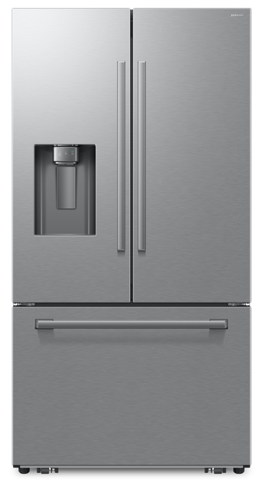 Réfrigérateur à 3 portes Bespoke de Samsung de 29 pi3 et de 35,88 po à portes françaises avec IA - argenté - RF70H30HERAA