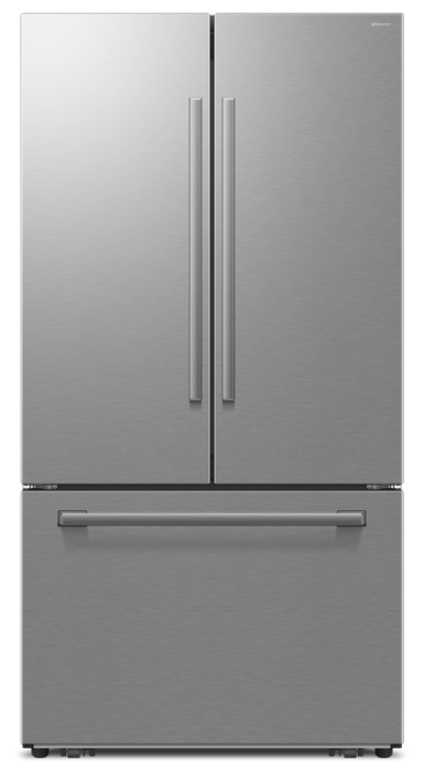 Réfrigérateur à 3 portes Bespoke de Samsung de 29 pi3 et de 35,88 po à portes françaises avec IA - acier inoxydable - RF70H30KERAA