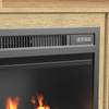 Ridgemont 70” Electric Fireplace TV Stand with Cable Management for TVs up to 80” – Natural Pine | Meuble TV Ridgemont de 70 pouces avec foyer électrique et système de gestion des câbles – Convient aux téléviseurs jusqu'à 80 pouces – Pin naturel