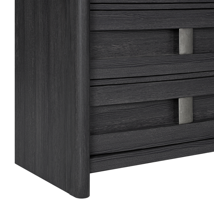 Commode verticale de chambre à coucher Rocco de 36 po (L) x 52 po (H) à 5 tiroirs - gris foncé