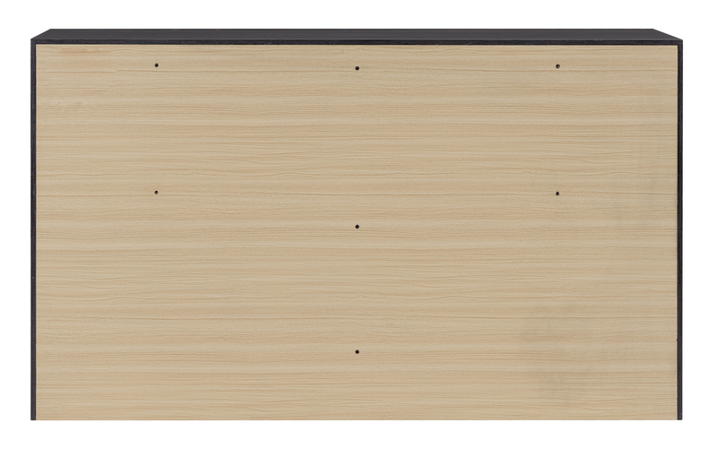 Commode de chambre à coucher Rocco de 62 po (L) x 37 po (H) à 6 tiroirs - gris foncé