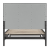 Rocco Storage Bed with 2 Built-In Footboard Drawers & LED Lit Headboard, Dark Grey - Queen Size  | Lit de rangement Rocco avec 2 tiroirs de pied de lit intégrés et tête de lit illuminée à DEL, gris foncé - format grand lit