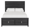 Rocco 5pc Bedroom Set with LED Lit Storage Bed, Dresser & Mirror, Dark Grey - Queen Size | Ensemble de chambre à coucher Rocco 5 pièces avec lit de rangement illuminé à DEL, commode et miroir, gris foncé - format grand lit