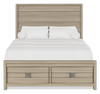 Rocco 6pc Bedroom Set, LED Storage Bed, Dresser, Mirror & Nightstand, Light Brown - Queen Size | Ensemble de chambre à coucher Rocco 6 pièces avec lit de rangement illuminé à DEL, commode, miroir et table de nuit, brun clair - format grand lit