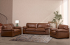 Rodeo 67” Top-Grain Genuine Leather Loveseat with Removable Cushions – Chestnut | Causeuse Rodeo de 67 po en cuir véritable de qualité supérieure avec coussins amovibles - marron
