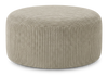 Pouf courbé personnalisable de Sofa Lab de 38 po fabriqué au Canada en tissu - tissu décoratif Fog