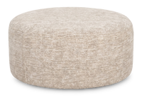 Pouf courbé personnalisable de Sofa Lab de 38 po fabriqué au Canada en tissu - Plush Parchment