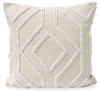 Coussin décoratif Sadie en tissu - beige