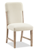 Sasha Dining Chair with Chenille Fabric - Taupe/Natural Oak Brown | Chaise de salle à manger Sasha en tissu de chenille - taupe et brun chêne naturel
