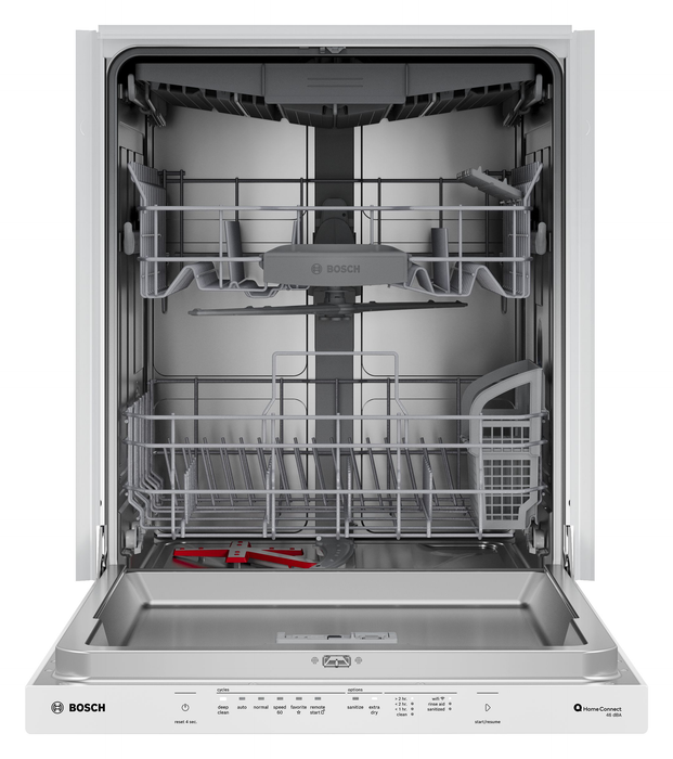 Lave-vaisselle encastré Bosch de série 300 de 24 po de 46 dBA - blanc - SHP53EM2N