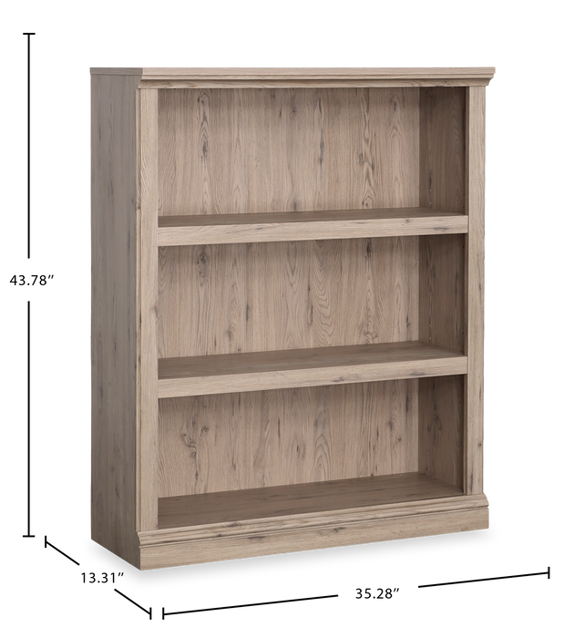 Bibliothèque Smyth de 35,28 po à 3 tablettes - chêne Laurel
