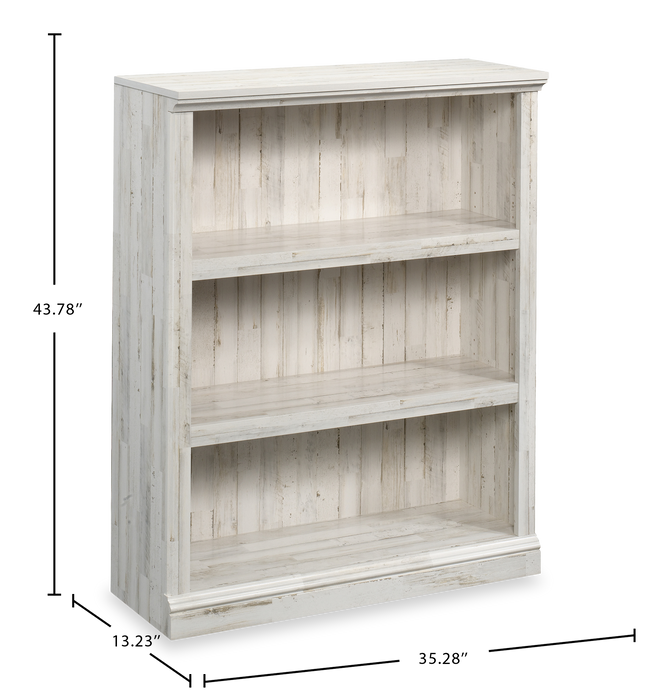 Bibliothèque Smyth de 35,28 po à 3 tablettes - planche blanche
