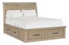 Sonoma Platform Storage Bed with Headboard & Frame, Light Brown - King Size | Lit plateforme de rangement Sonoma avec tête de lit et cadre de lit, brun clair - format très grand lit