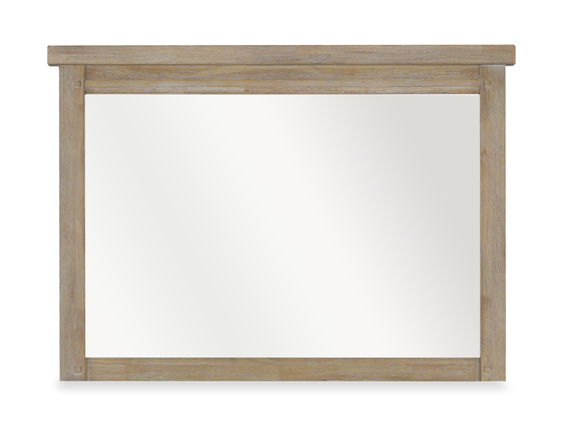Ensemble de chambre à coucher Sonoma 5 pièces avec lit, commode et miroir, brun clair - format grand lit