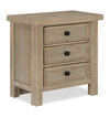 Table de nuit Sonoma de 28 po (L) x 28 po (H) à 3 tiroirs - brun clair