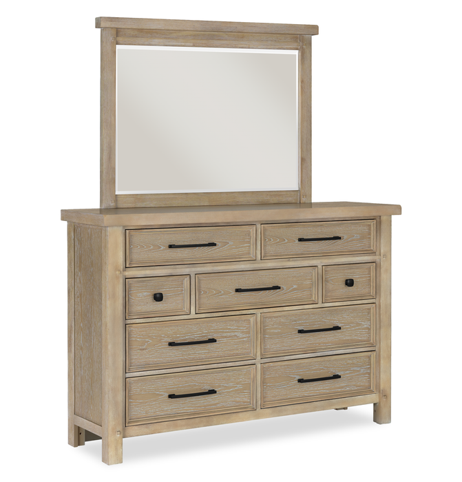 Miroir de commode de chambre à coucher Sonoma - brun clair