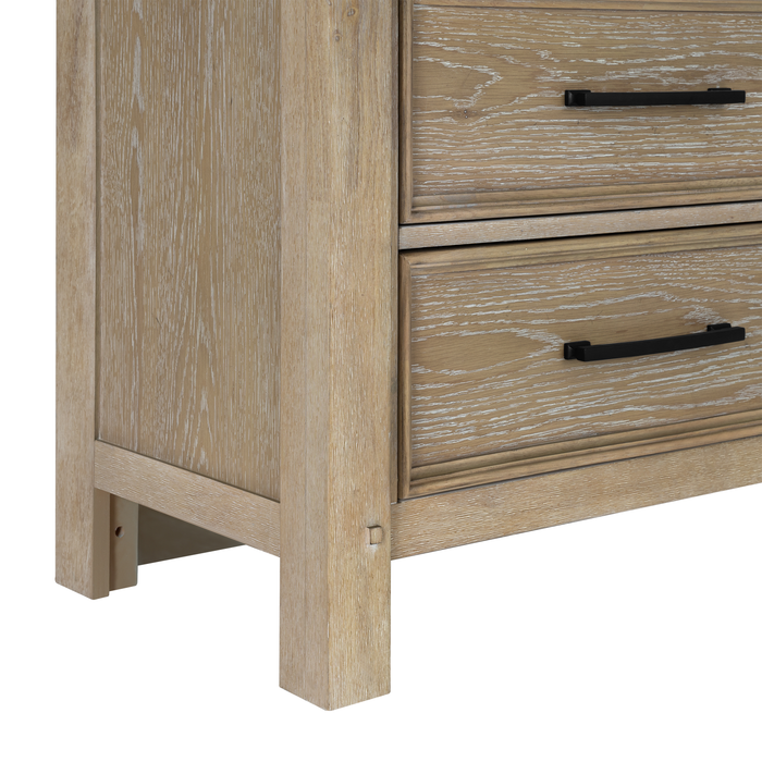 Commode Sonoma de 62 po (L) x 42 po (H) à 9 tiroirs pour la chambre à coucher - brun clair