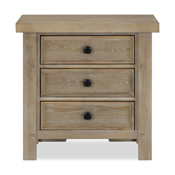 Ensemble de chambre à coucher Sonoma 6 pièces avec lit, commode, miroir et table de nuit, brun clair - format très grand lit