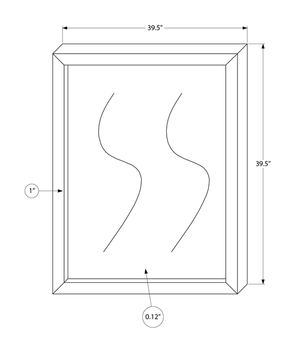 Miroir de commode de chambre à coucher Soren, à fixer au meuble ou à suspendre au mur - chêne blanchi