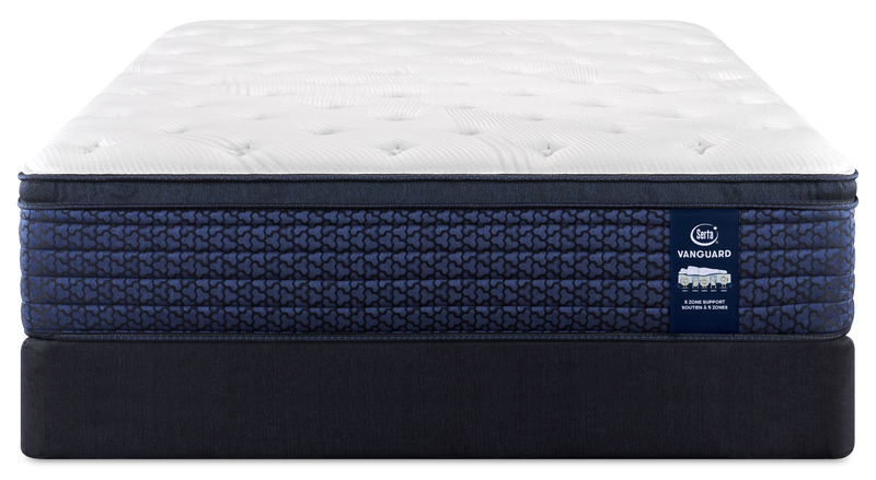 Ensemble matelas moyen à Euro-plateau Stonebridge Vanguard de Serta pour lit double 