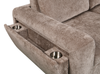 Sunset Linen-Look Fabric Right-Facing Sleeper Sectional with Storage and Built-In LED Lighting – Taupe | Sofa-lit sectionnel de droite Sunset en tissu d’apparence lin avec ports USB - taupe