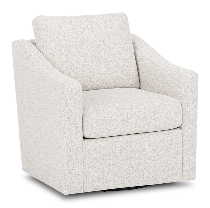 Fauteuil d’appoint pivotant personnalisable de Sofa Lab de 32 po fabriqué au Canada en tissu - Teddy Riverrock