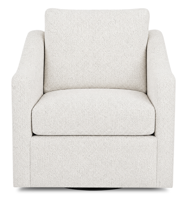 Fauteuil d’appoint pivotant personnalisable de Sofa Lab de 32 po fabriqué au Canada en tissu - Teddy Riverrock
