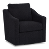 Fauteuil d’appoint pivotant personnalisable de Sofa Lab de 32 po fabriqué au Canada en tissu - Teddy Raven