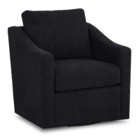  Fauteuil d’appoint pivotant personnalisable de Sofa Lab de 32 po fabriqué au Canada en tissu - Teddy Raven