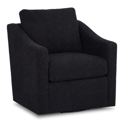 Made in Canada Sofa Lab Customizable Swivel 32" Fabric Accent Chair – Teddy Raven | Fauteuil d’appoint pivotant personnalisable de Sofa Lab de 32 po fabriqué au Canada en tissu - Teddy Raven