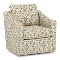 Fauteuil d’appoint pivotant personnalisable de Sofa Lab de 32 po fabriqué au Canada en tissu - tissu décoratif Lemonade