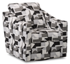 Fauteuil d’appoint pivotant personnalisable de Sofa Lab de 32 po fabriqué au Canada en tissu - tissu décoratif Onyx