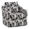Fauteuil d’appoint pivotant personnalisable de Sofa Lab de 32 po fabriqué au Canada en tissu - tissu décoratif Onyx