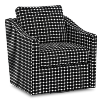 Fauteuil d’appoint pivotant personnalisable de Sofa Lab de 32 po fabriqué au Canada en tissu - tissu décoratif Panda