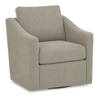 Fauteuil d’appoint pivotant personnalisable de Sofa Lab de 32 po fabriqué au Canada en tissu - tissu décoratif Fog