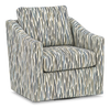 Fauteuil d’appoint pivotant personnalisable de Sofa Lab de 32 po fabriqué au Canada en tissu - tissu décoratif Capri