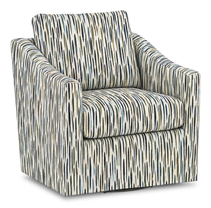 Fauteuil d’appoint pivotant personnalisable de Sofa Lab de 32 po fabriqué au Canada en tissu - tissu décoratif Capri
