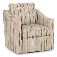 Fauteuil d’appoint pivotant personnalisable de Sofa Lab de 32 po fabriqué au Canada en tissu - tissu décoratif Mineral