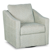  Fauteuil d’appoint pivotant personnalisable de Sofa Lab de 32 po fabriqué au Canada en tissu - tissu décoratif Peacock